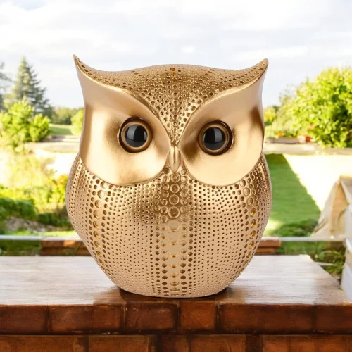 Resin owl statue